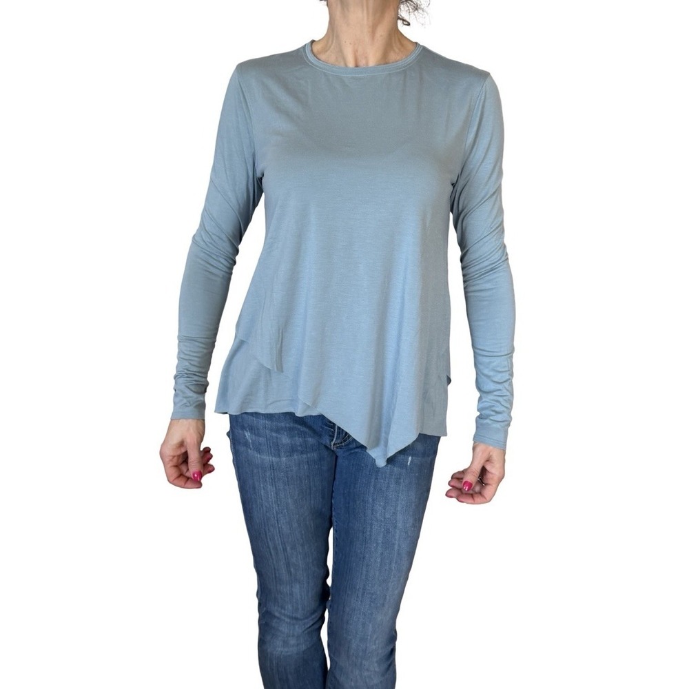 Lululemon Women's Sweetest Day Long Sleeve Tencel Shirt Top in Blue Cast Size 4 - Picture 8 of 16